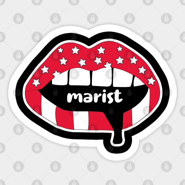 Marist Lips Sticker by NFDesigns